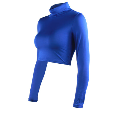 Crop Top Manga Larga Cuello Alto - Image 8