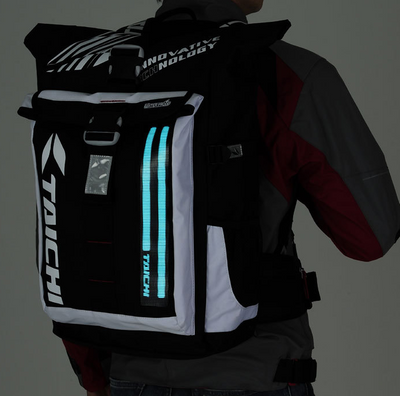 Mochila Impermeable para Motocicleta con LED - Bolsa de Viaje Resistente