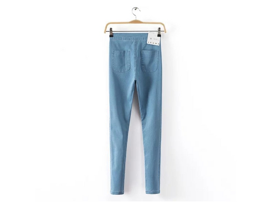 Pantalones Vaqueros Ajustados Elásticos para Mujer - Corte Lápiz Moderno - Image 2
