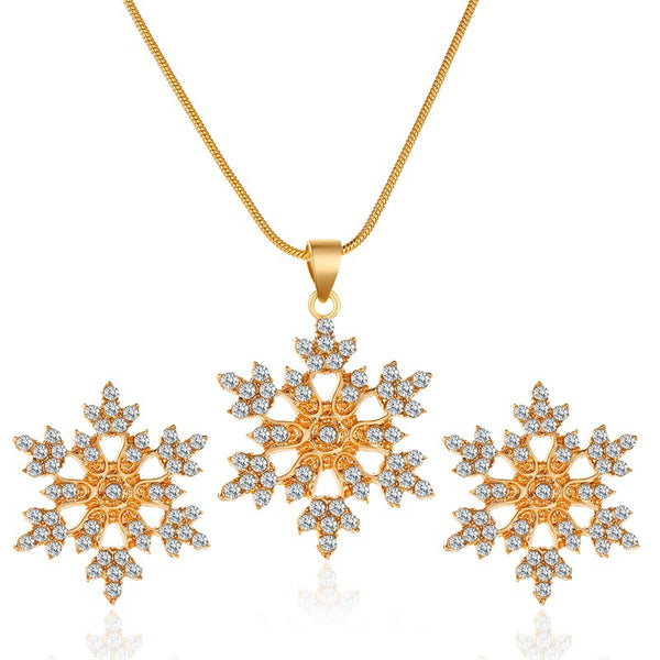 Conjunto de Collar y Aretes Copo de Nieve - Image 9