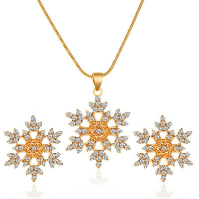 Conjunto de Collar y Aretes Copo de Nieve - Image 9