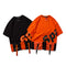 Camiseta Holgada Hip-hop con Bolsillos Decorativos