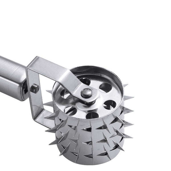 Martillo Ablandador de Carne de Acero Inoxidable con Rodillo Perforador