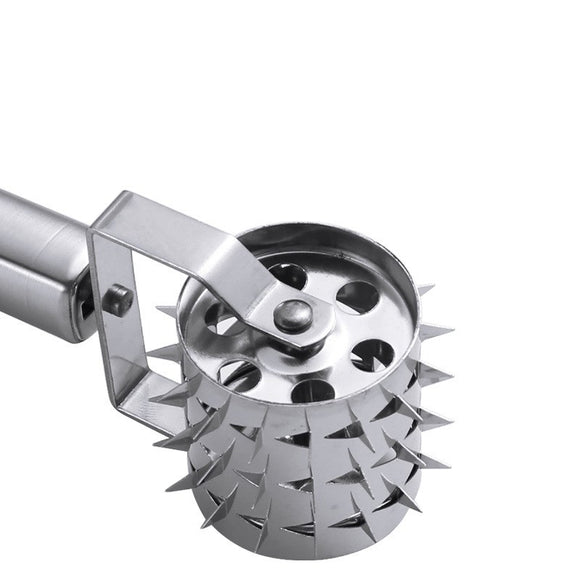Martillo Ablandador de Carne de Acero Inoxidable con Rodillo Perforador