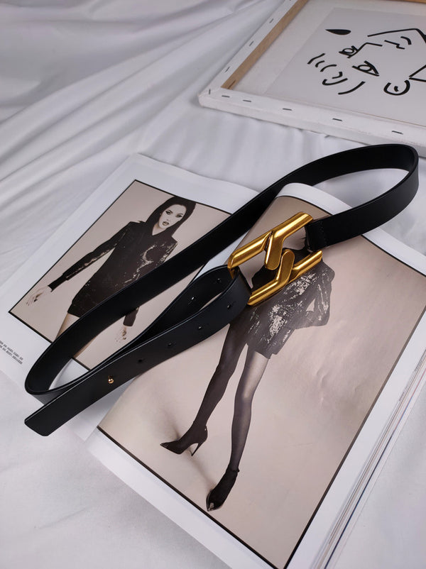 Cinturón de Cuero Negro Versátil