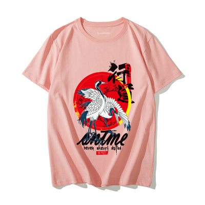 Camiseta suelta estampada con diseño de olas para hombre - Image 10