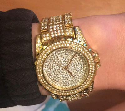 Reloj de Dama con Correa de Acero y Cristales Brillantes Gypsophila - Image 4