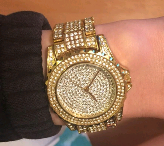 Reloj de Dama con Correa de Acero y Cristales Brillantes Gypsophila - Image 4