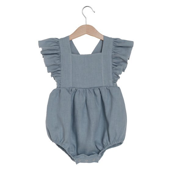 Enterizo Infantil de Lino y Algodón con Diseño Triangular - Image 19