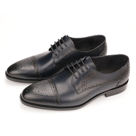 Zapatos Oxford de Cuero Tallado para Hombre - Estilo Brogue Ejecutivo