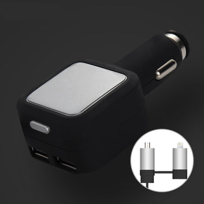 Cargador Dual USB Retráctil para Auto 2 en 1 - Image 5