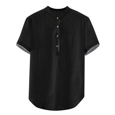 Camisa Hombre Algodón y Lino con Contraste - Image 16