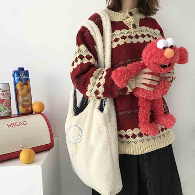 Bolso de Hombro con Bordado de Perro - Image 2