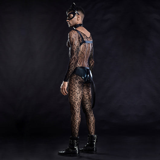 Traje Sensual Transparente para Hombre - Diseño Perspectiva Completo - Image 3