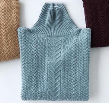 Suéter de Cuello Alto en Cashmere Puro - Tejido Grueso y Suelto - Image 10