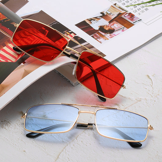 Gafas Retro de Doble Puente Cuadradas - Image 3