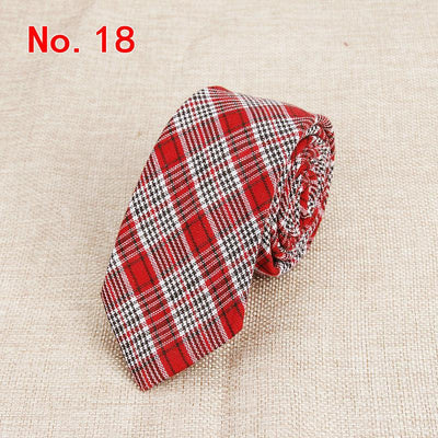 Corbata de Algodón a Cuadros para Hombre - Image 30