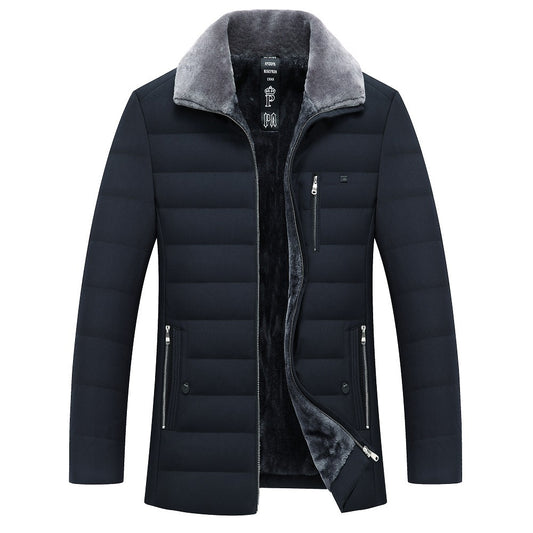 Chamarra Acolchada de Invierno para Hombre con Forro de Felpa