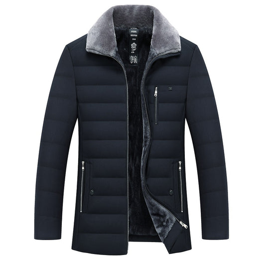 Chamarra Acolchada de Invierno para Hombre con Forro de Felpa