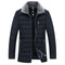 Men's Quilted Winter Jacket with Fleece Lining