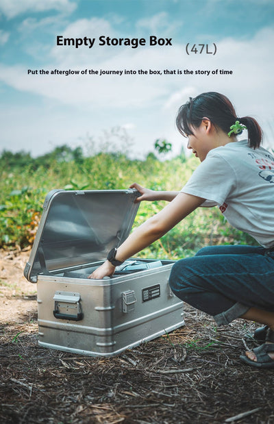 Caja de Almacenamiento Portátil de Aluminio para Camping y Vehículos - Image 15