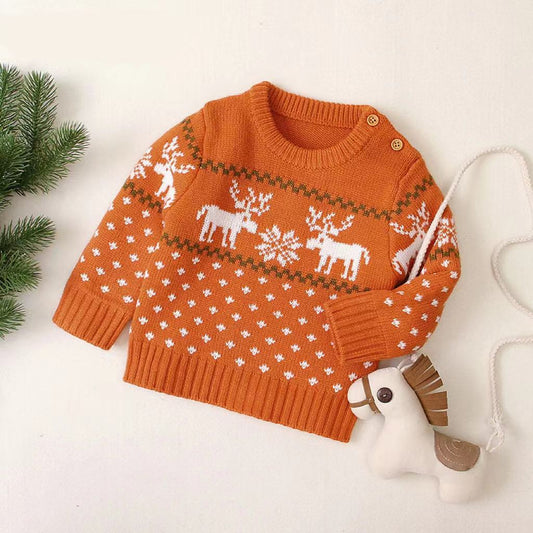 Suéter Navideño para Niño con Diseño de Jirafa