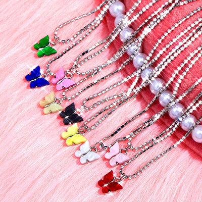 Cadena de Clavícula con Mariposa