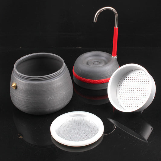 Cafetera Portátil de Aluminio 350ml con Tazas para Camping y Picnic - Image 2