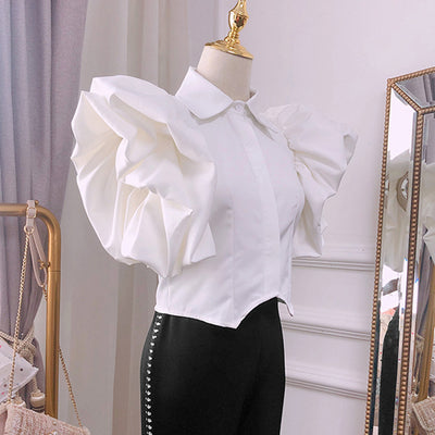 Blusa de Gasa con Mangas Globo - Image 5