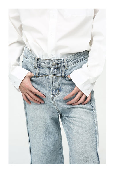 Jeans Retro Casual Americano con Efecto Desgastado - Image 10