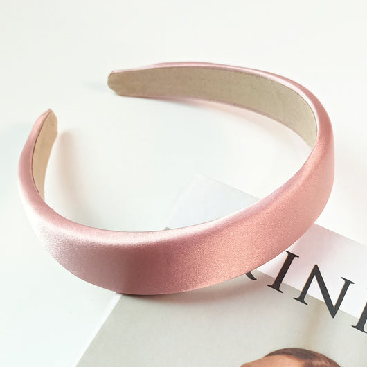 Diadema Retro de Satén con Esponja - Accesorio para Cabello Francés de Ancho Generoso - Image 4