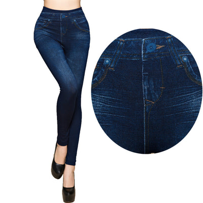 Leggings Talla Grande Efecto Denim - Comodidad de Jeggings - Image 2