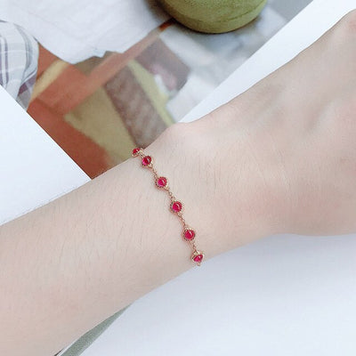 Pulsera de Ópalo Rojo Luminoso - Image 6