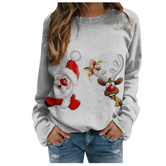 Suéter Navideño Holgado con Estampado Festivo para Mujer - Image 3