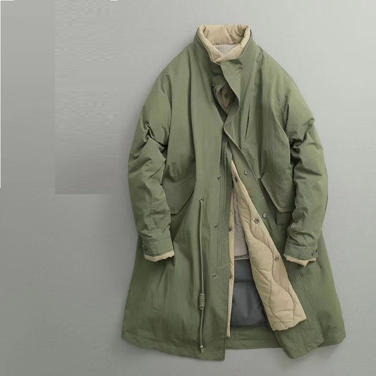 Abrigo Acolchado Desmontable de Cuello Alto para Hombre