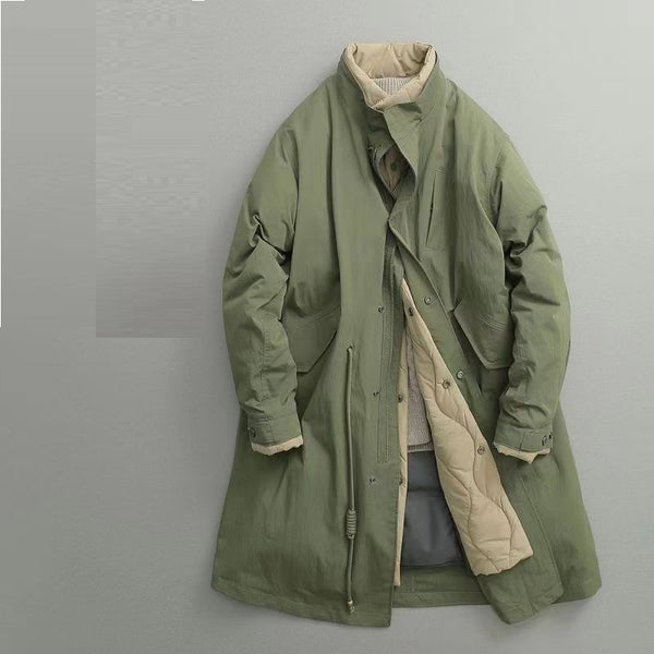 Abrigo Acolchado Desmontable de Cuello Alto para Hombre