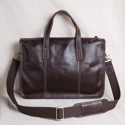 Maletín Ejecutivo de Cuero Vintage - Bolsa para Laptop Estilo Clásico - Image 12