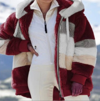 Chaqueta Hoodie Suave Oversize Multicolor para Mujer - Image 19