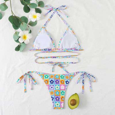 Bikini Dividido con Tiras Girasol - Image 10