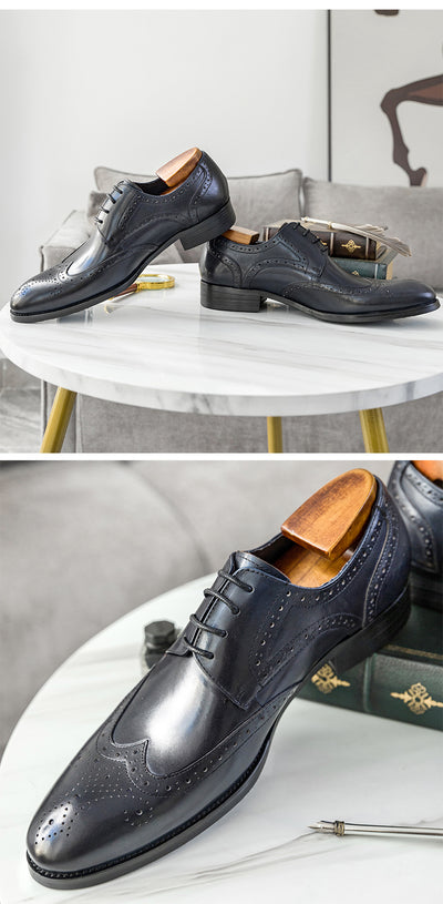Zapatos Oxford Punta Fina de Cuero Artesanal para Hombre - Image 13