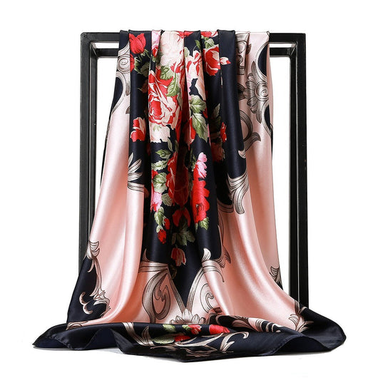 Pañoleta Cuadrada de Seda Simulada - Accesorio Versátil para Cualquier Estilo - Image 8