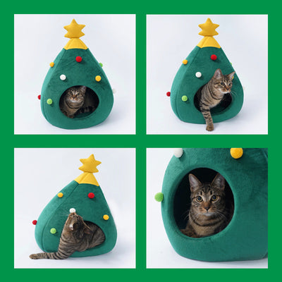 Cama Cueva Térmica para Gatos y Perros - Nido Navideño Cómodo y Lavable - Image 5
