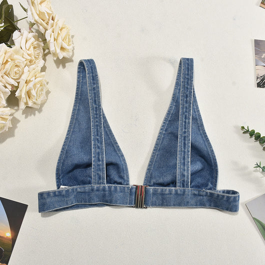 Top Denim Lavado Sexy con Cierre Posterior - Image 19