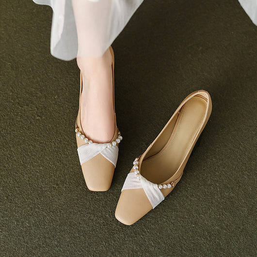 Zapatos de Dama Elegantes con Perlas Decorativas - Image 5