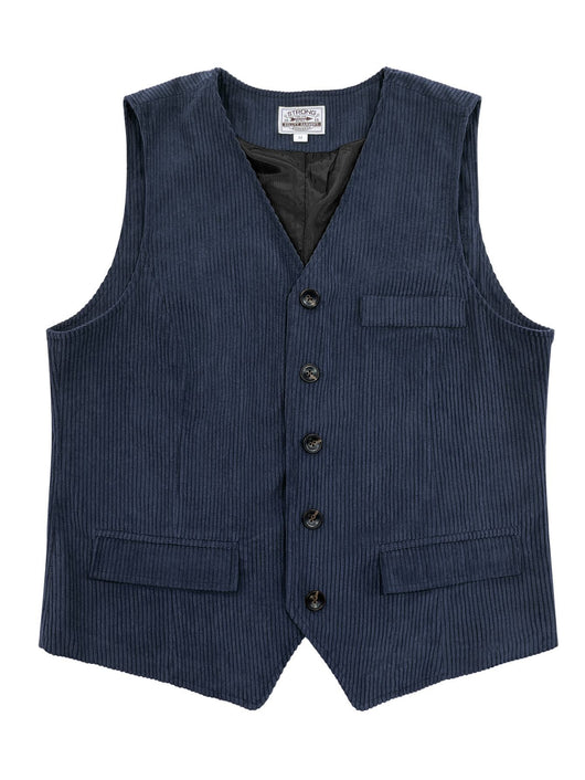 Chaleco de Pana para Hombre con Bolsillos de Patchwork y Chaqueta Exterior - Image 7