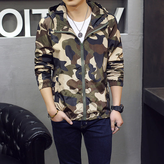 Chaqueta Camuflaje Slim Fit para Hombre - Estilo Urbano Moderno
