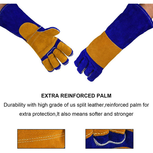 Guantes de Cuero Profesionales para Soldadura Industrial con Protección Laboral - Image 6