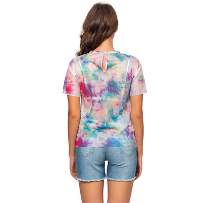 Blusa Semitransparente con Estampado y Cuello Redondo - Image 4