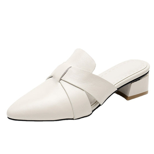 Sandalias Baotou de Cuero Genuino con Suela Suave para Mujer - Image 2