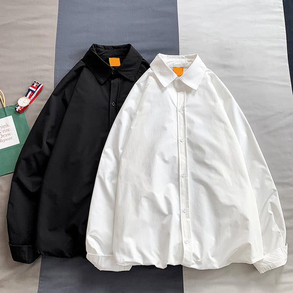 Camisa Casual Juvenil Slim Fit - Chaqueta Versátil para Estudiantes